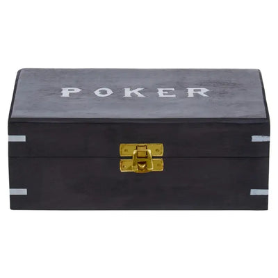Churchill Black Sheesham Wood Poker Set