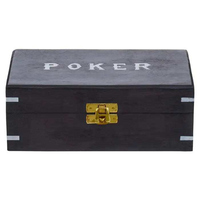 Churchill Black Sheesham Wood Poker Set