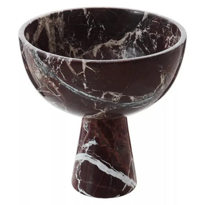 Red Marble Pedestal Bowl