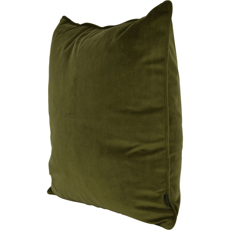 45x45 Moss Piped Velvet Cushion