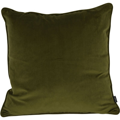 45x45 Moss Piped Velvet Cushion