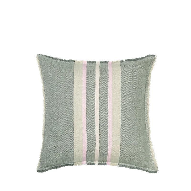 50x50 Linen Stripe Seagrass Cushion
