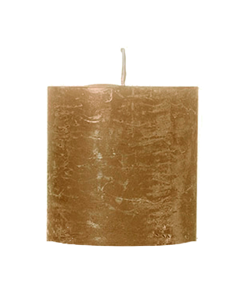 Rustic Amber Pillar Candle 5x5