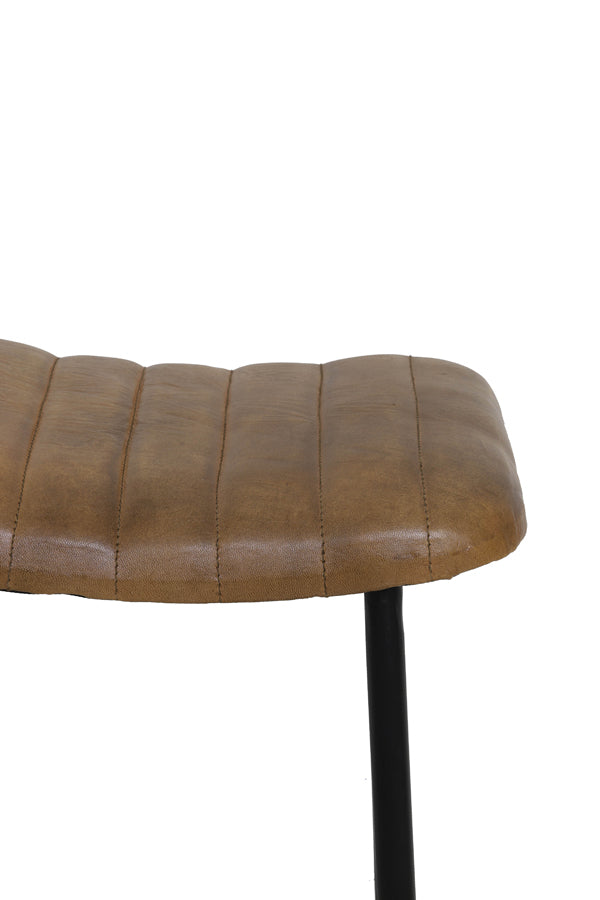 Brown Leather Stool