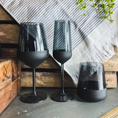 Black Drinking Glass