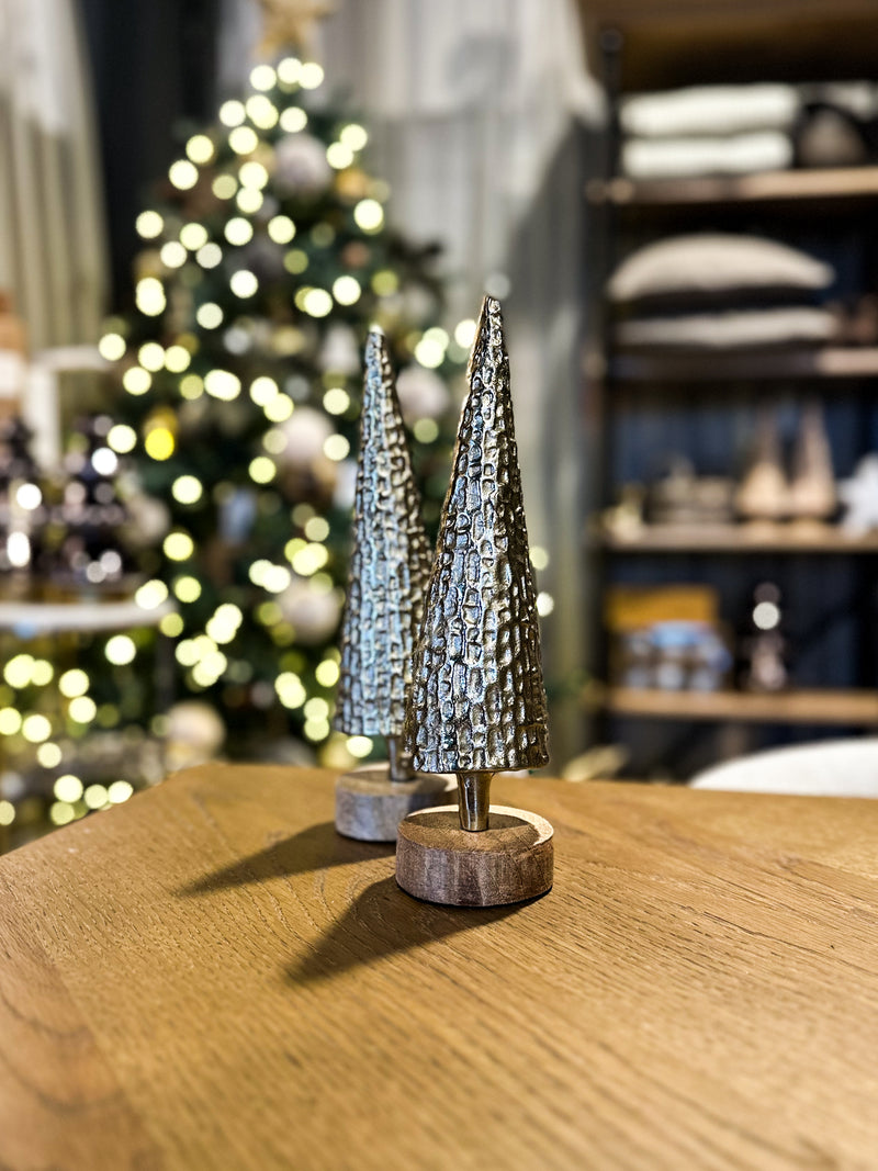 Gold Aluminium Dimpled Tree Ornament