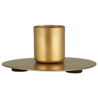 Gold Effect Simple Candle Holder