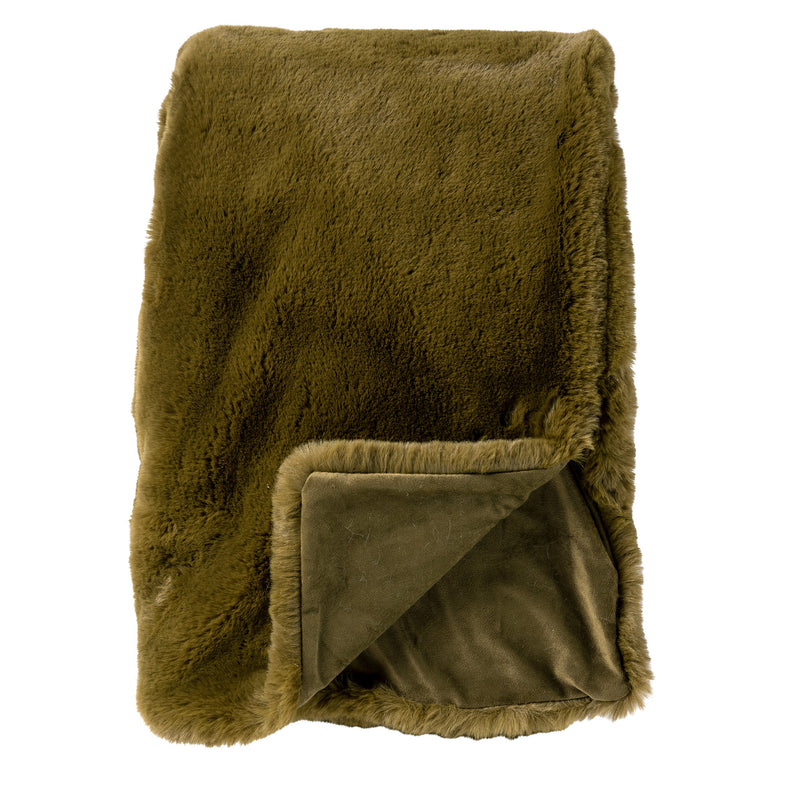 Olive Soft Throw 140x180cm
