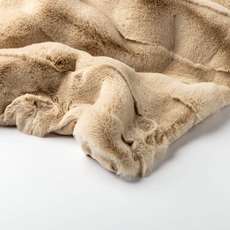Irish Cream Soft Striped Throw 140x180cm