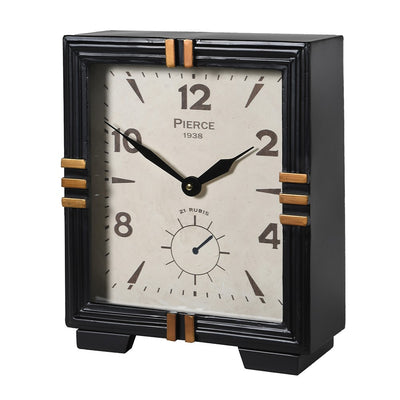 Square Black Mantle Clock