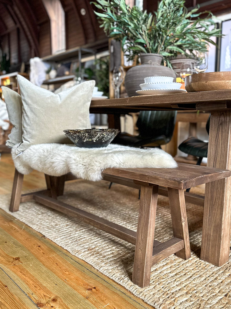 Reclaimed Elm Dining Bench