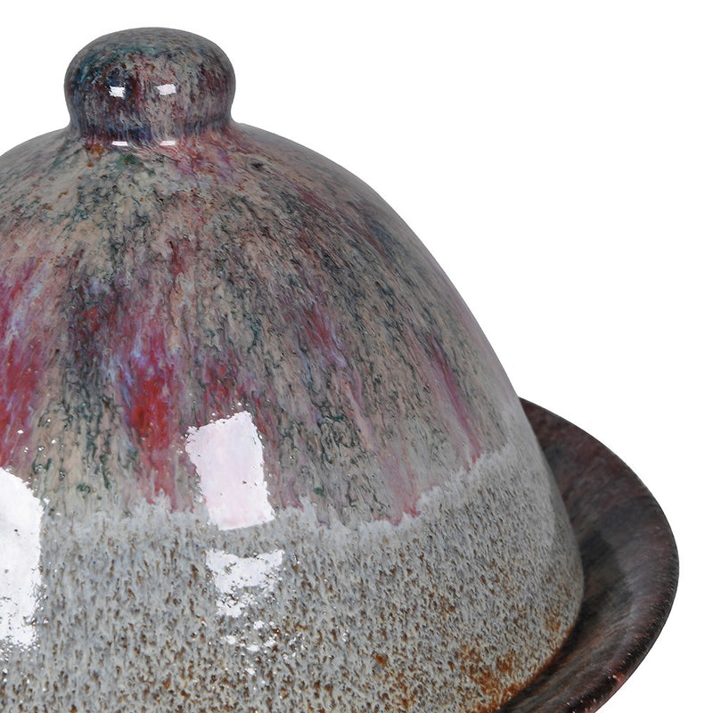 Brown Ombre Glazed Butter Dish