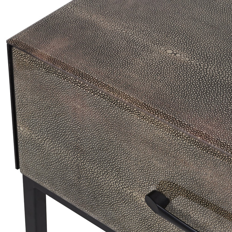 Shagreen One Drawer Bedside Table