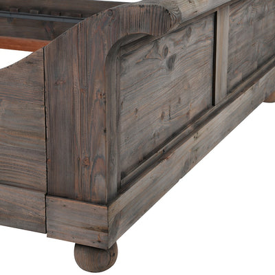 Super King Sleigh Pine Bed