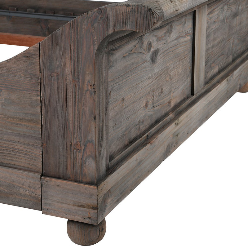 Super King Sleigh Pine Bed