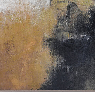 Gold, White & Black Textured Canvas
