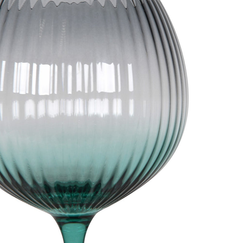 Emerald Ribbed Gin Glass