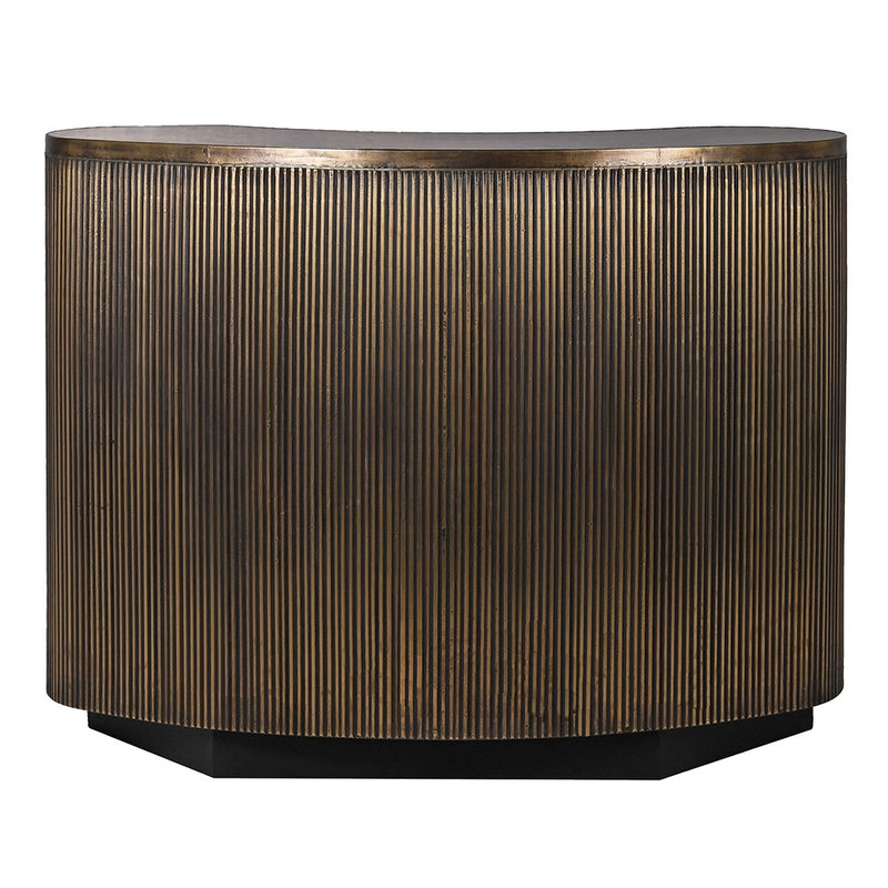 Antique Brass Curved Ribbed Bar
