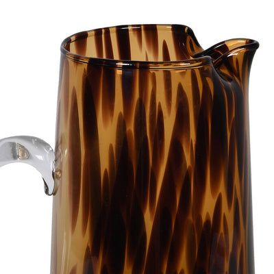 Tortoiseshell Print Glass Jug