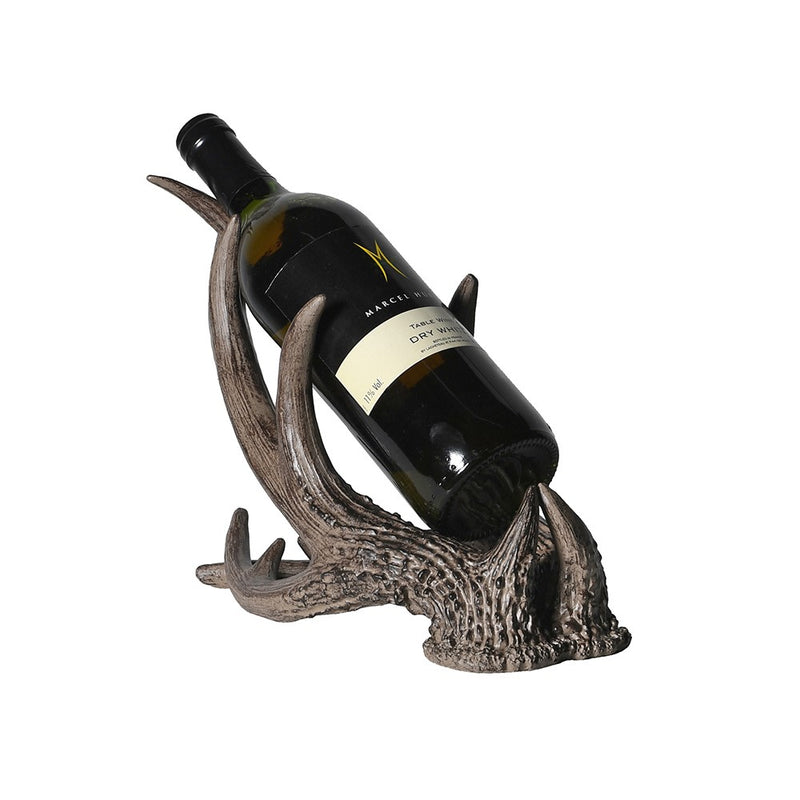 Rustic Brown Antlers Wine Bottle Holder