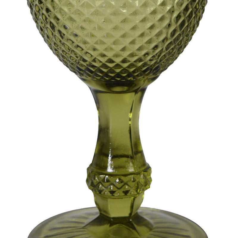 Olive Textured Wine Glass