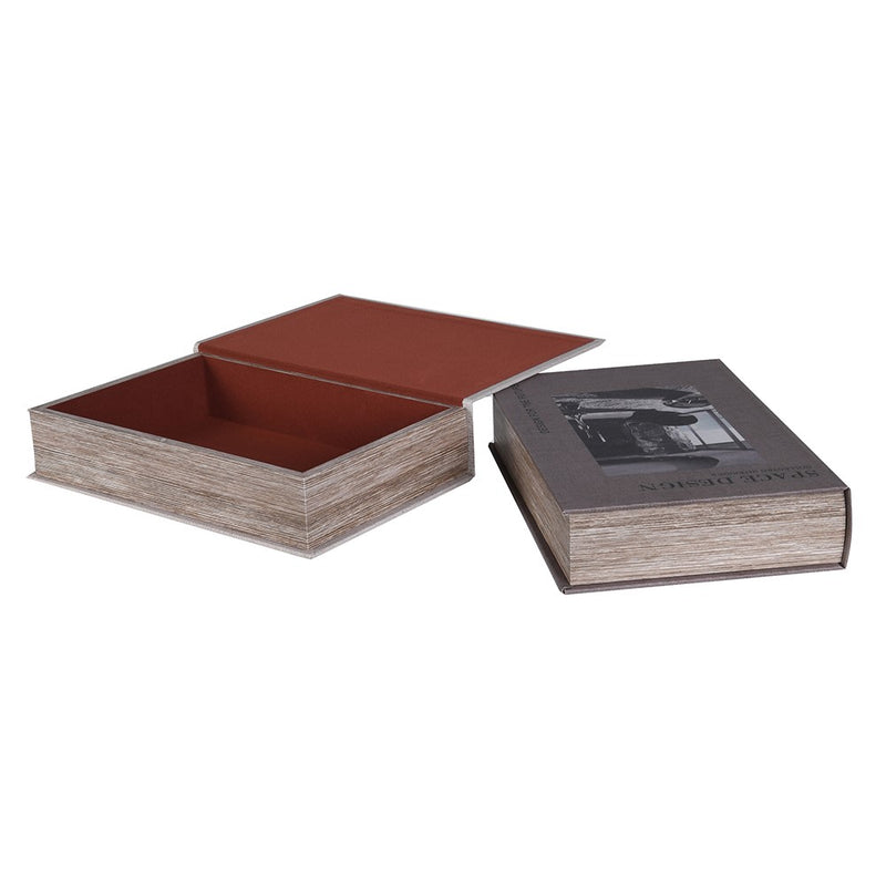 S/2 Neutral Interior Design Book Boxes
