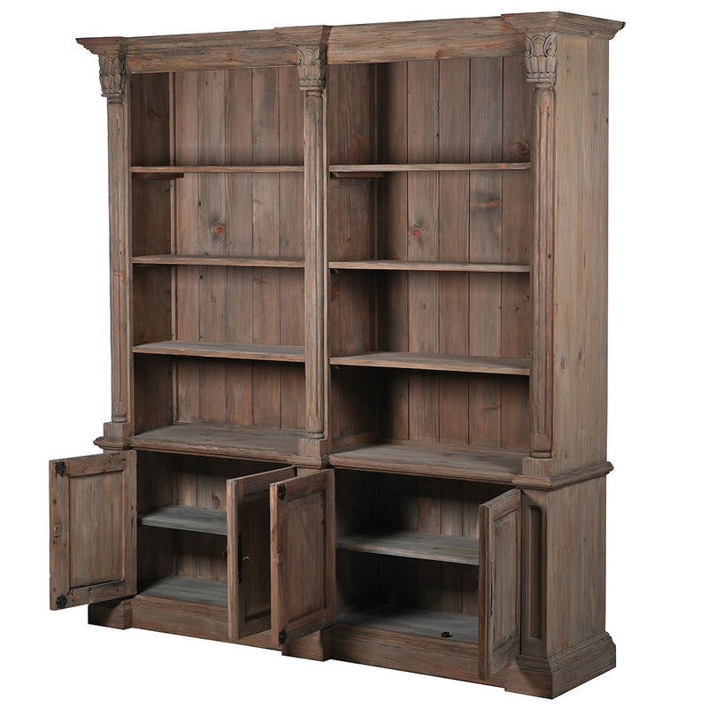 Reclaimed Pine 4 Door Bookcase