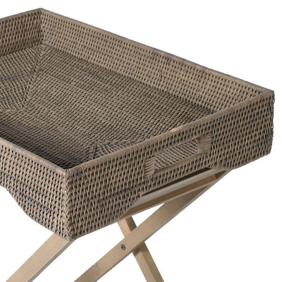 Rattan Tray on Stand