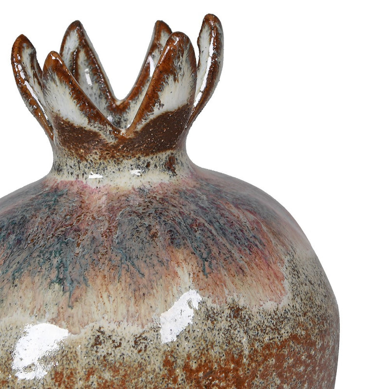 Brown Ombre Glaze Pomegranate Vase