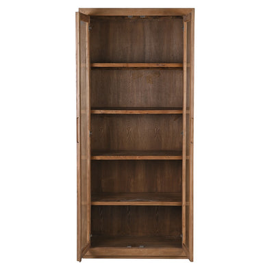 Recycled Elm Glass Door Cabinet