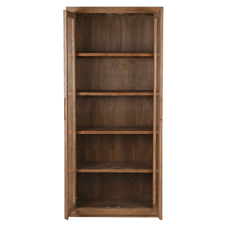 Recycled Elm Glass Door Cabinet