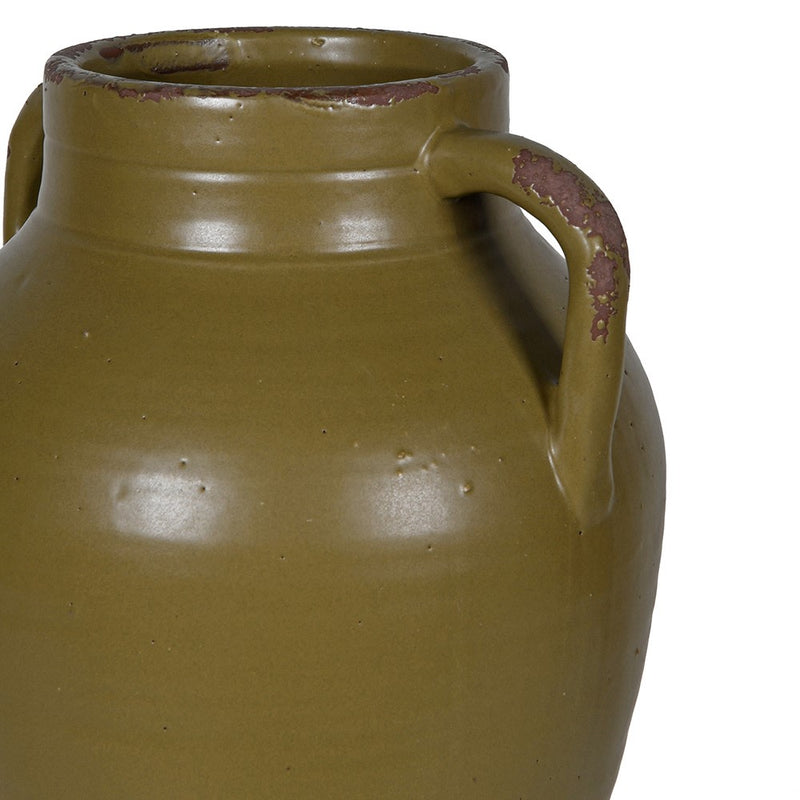 Olive Stoneware Vase