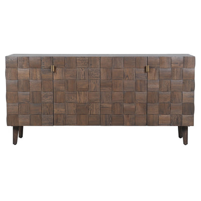 Oak 4 Door Squares Sideboard