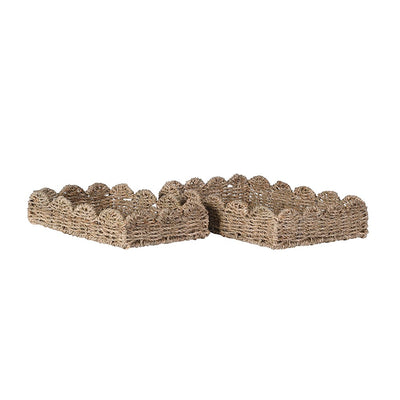 S/2 Scallop Edge Seagrass Trays