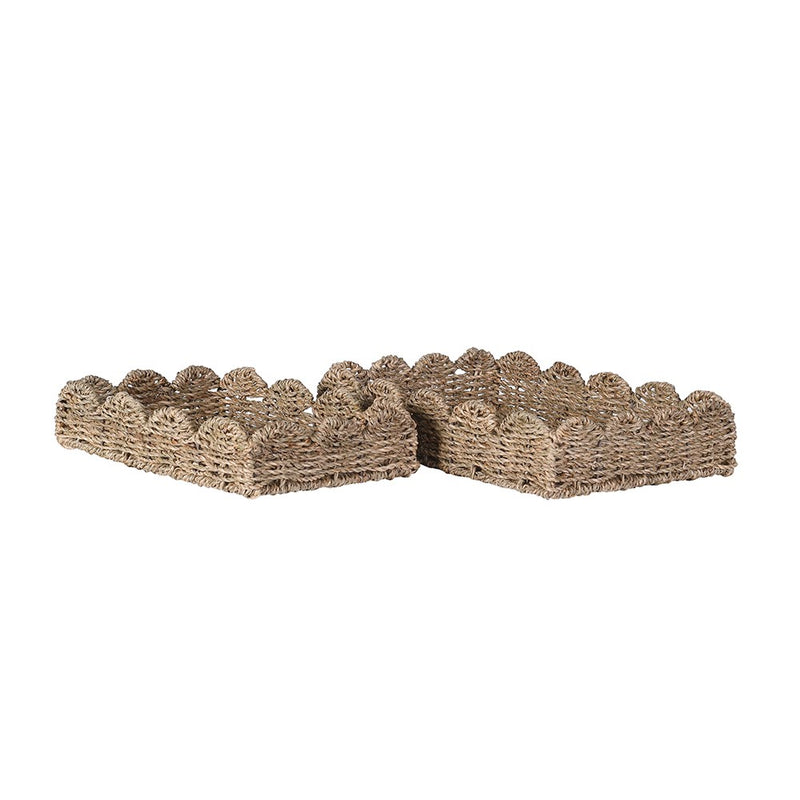 S/2 Scallop Edge Seagrass Trays