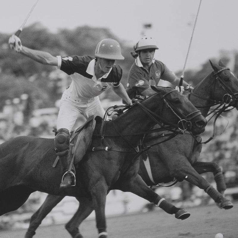 Black & White Polo Print