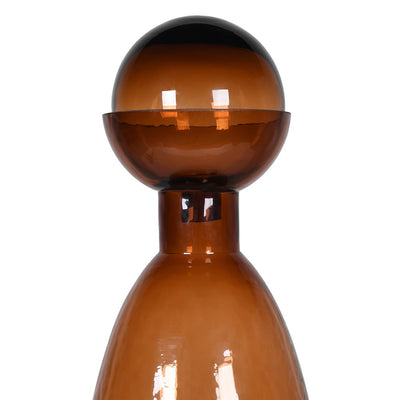 Large Glass Amber Bottle