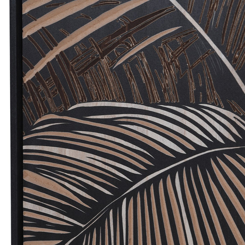 Etched Black & Neutral Palm Picture