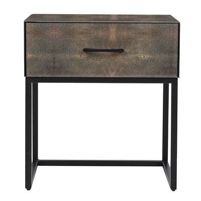 Shagreen One Drawer Bedside Table