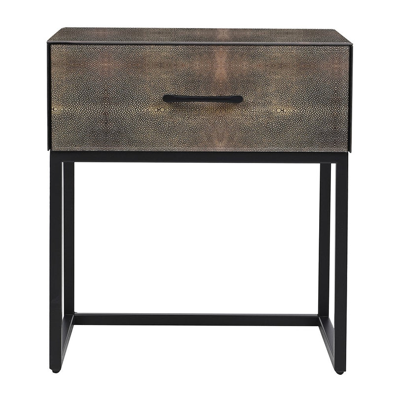 Shagreen One Drawer Bedside Table