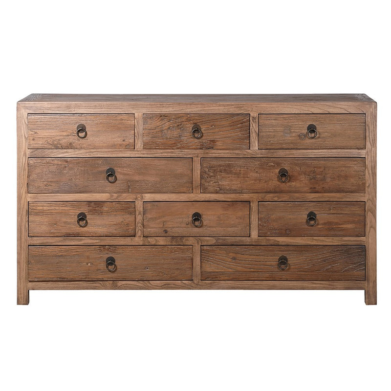 Reclaimed Elm 10 Chest Of Drawers