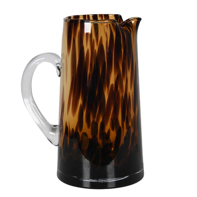 Tortoiseshell Print Glass Jug