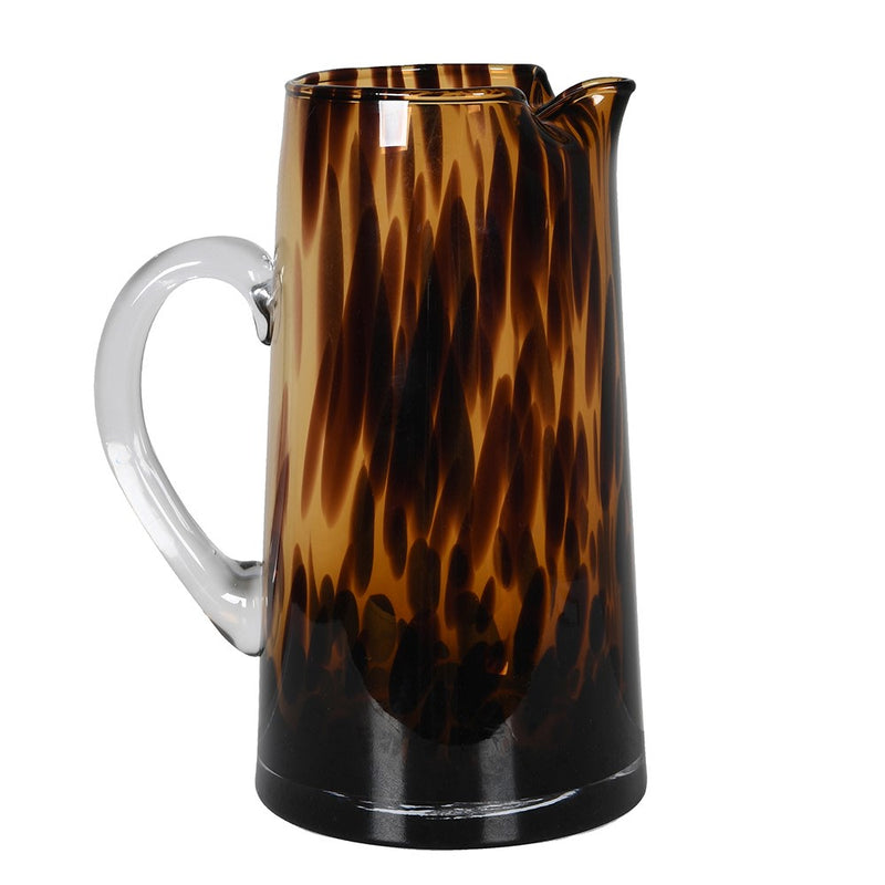 Tortoiseshell Print Glass Jug