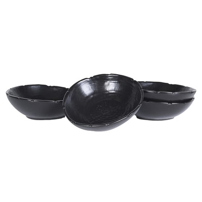 Black Stoneware Dipping Bowl