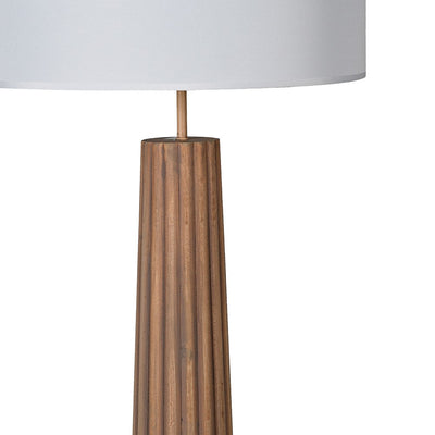Wooden Fluted Floor Lamp