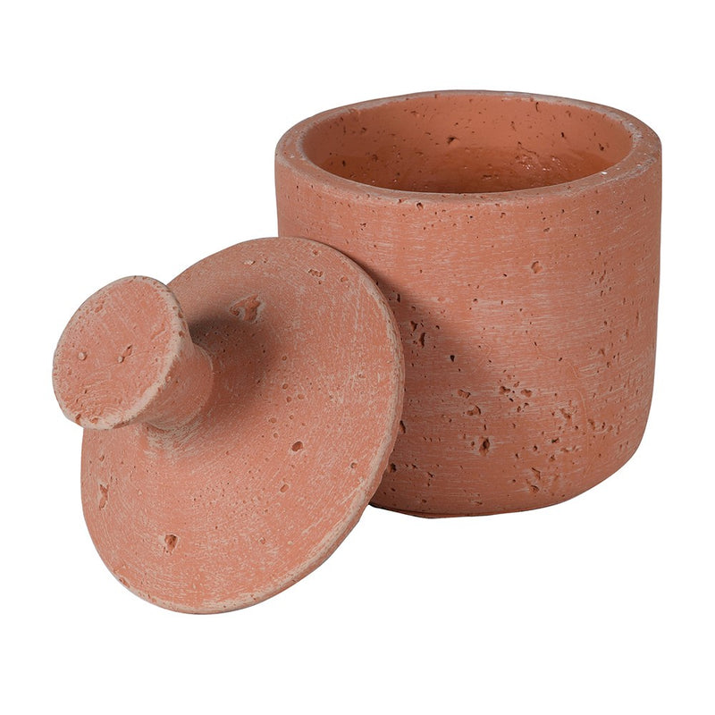 Small Terracotta Lidded Jar