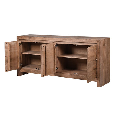 Rustic Oak 4 Door Sideboard