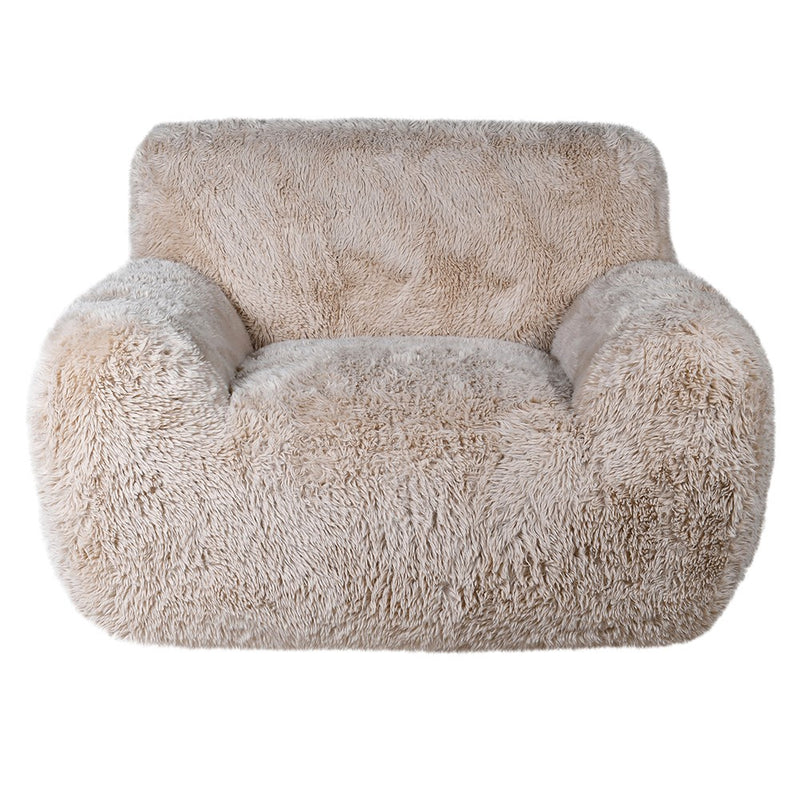 Cream Faux Sheepskin Armchair