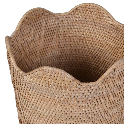 Scallop Edge Rattan Umbrella Stand