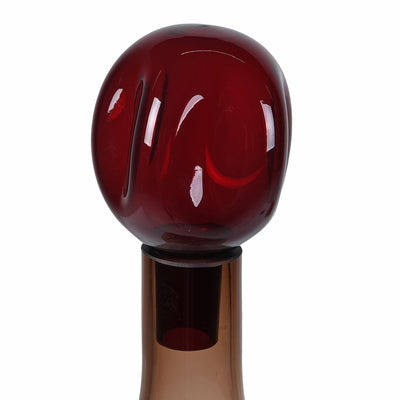 Large Glass Red Tint Bottle Vase